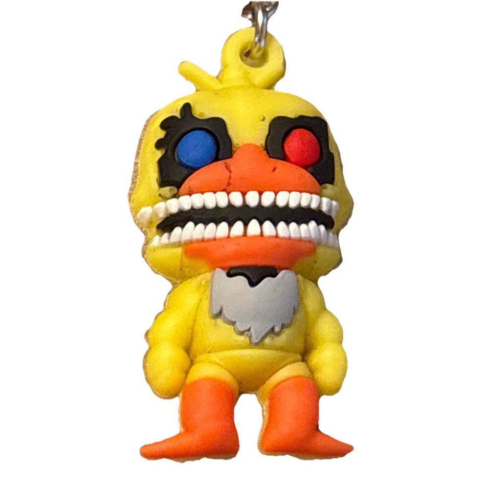 Five Nights At Freddys FNAF Keychain Figure 1.5" Withered Chica Yellow Chicken